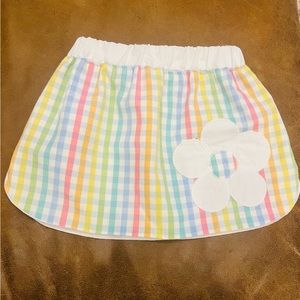 TBBC Beaufort Bonnet Susanne Skirt Old Preston Plaid with Flower Applique